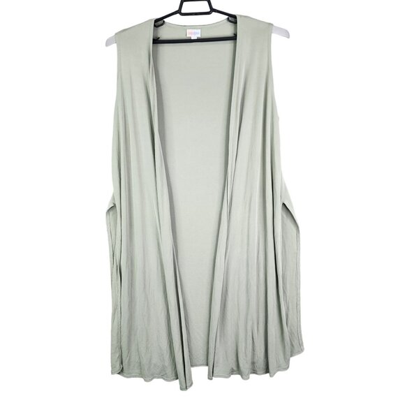 Women's Light Green LuLaRoe Sleeveless Open Front Duster Cardigan Vest Size M - Picture 1 of 13